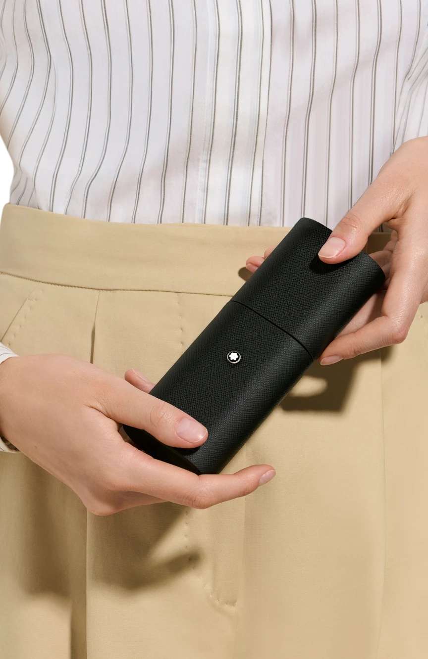 Montblanc 2 Pen Pouch in Sartorial Leather