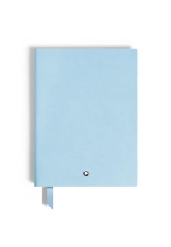 Montblanc Notebook Medium Saffiano Leather Pale Blue Lined Pages