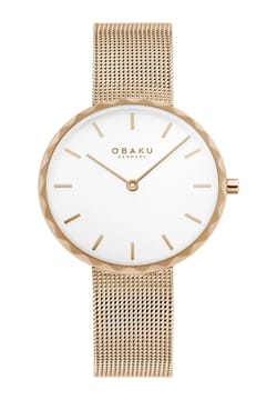 Obaku ساعة يد نسائية بسوار ستانلس ستيل