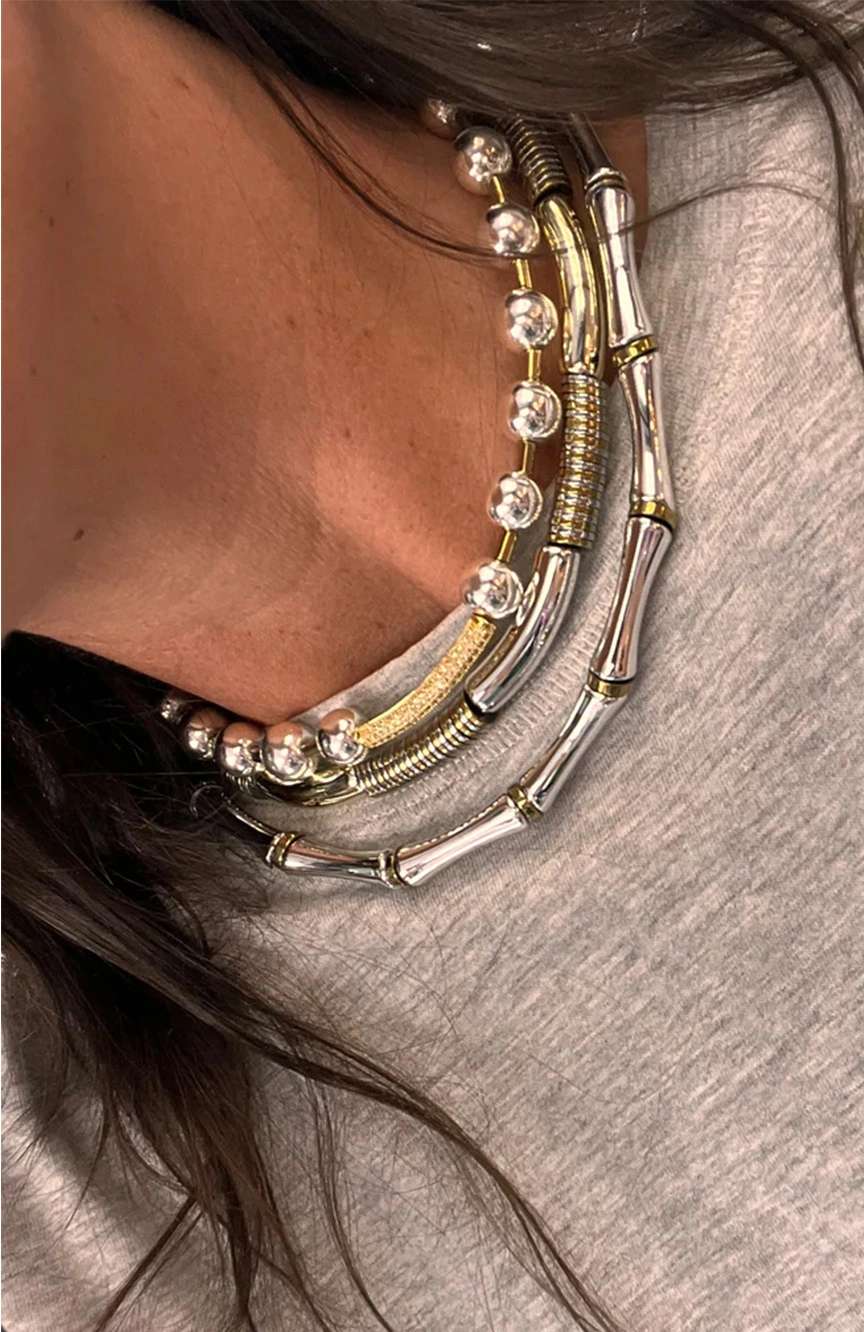 Colette Market Bamboo star two tone necklace