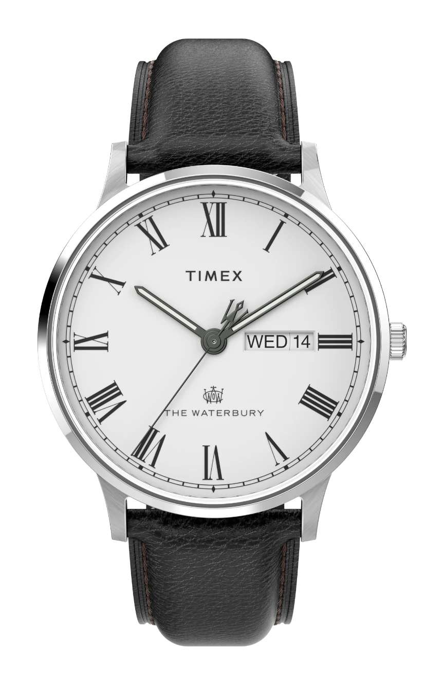Timex Waterbury Classic Day/Date 40mm Leather Strap Watch