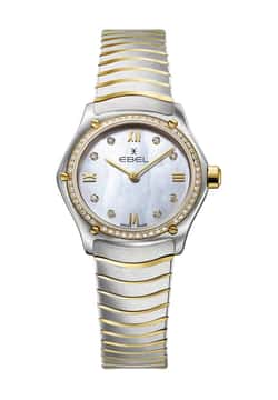Ebel ساعة يد نسائية رياضية كلاسيكية بتقنية الكوارتز من الذهب الأصفر عيار 18 قيراط