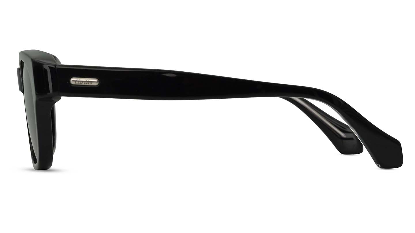 Cartier Men Rectangle Black Sunglass RivoliShop