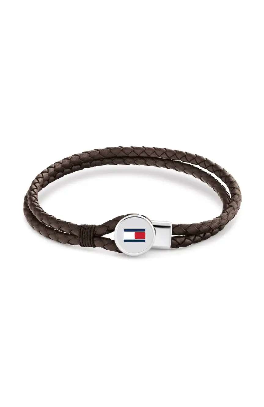 تومي هيلفجر Bruce Leather Bracelet