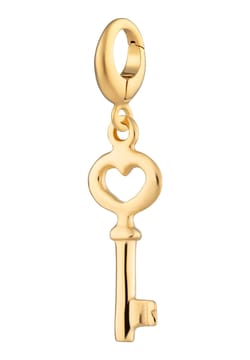 Lily Charmed Gold Plated Key Charm