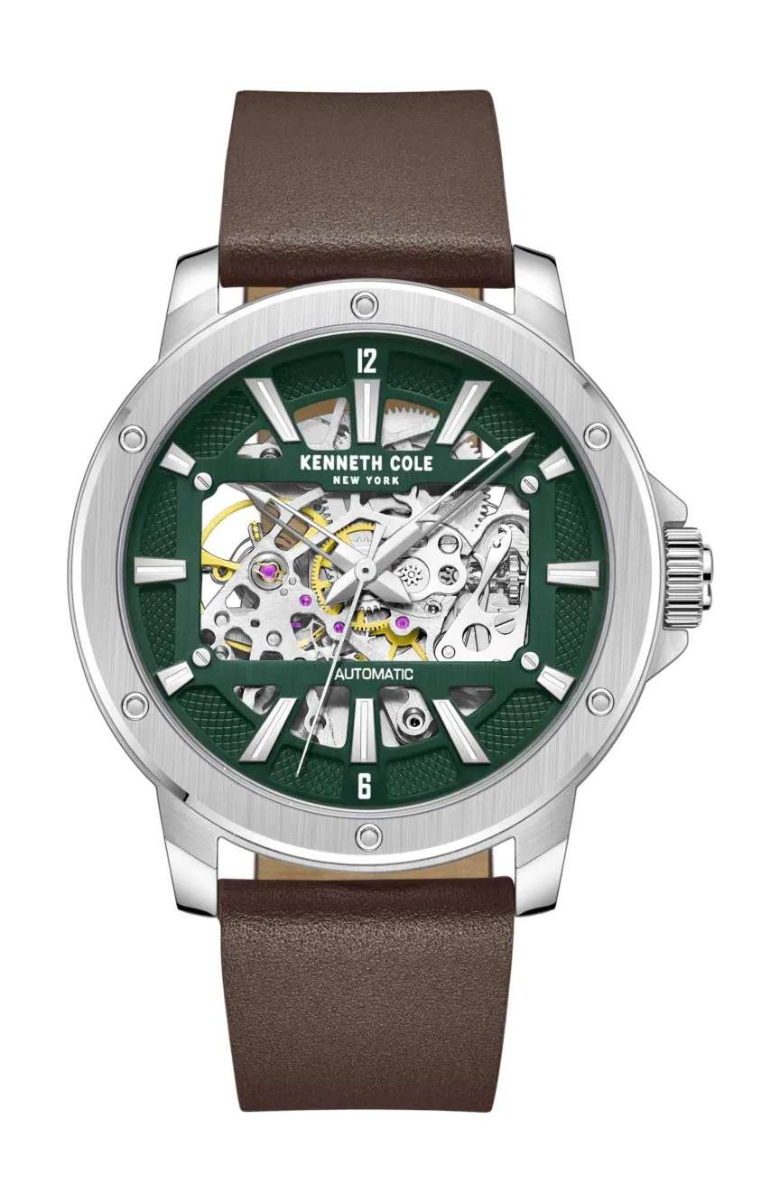 كينيث كول ساعة يد رجالية أوتوماتيكية من كينيث كول مصنوعة من الجلد KCWGE2237905