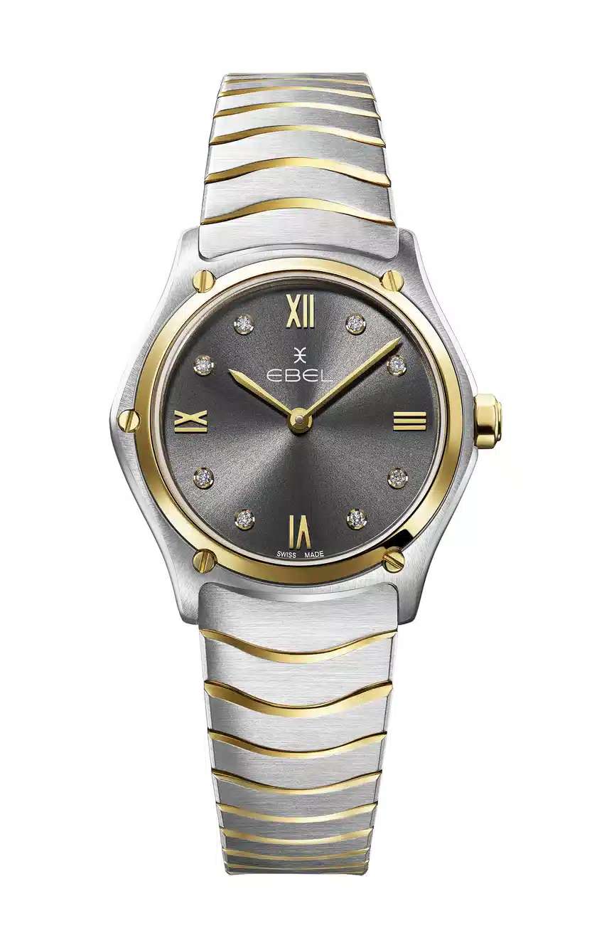 ايبل ساعة يد نسائية رياضية كلاسيكية بتقنية الكوارتز من الذهب الأصفر عيار 18 قيراط