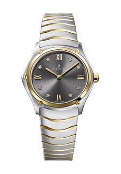 Ebel ساعة يد نسائية رياضية كلاسيكية بتقنية الكوارتز من الذهب الأصفر عيار 18 قيراط