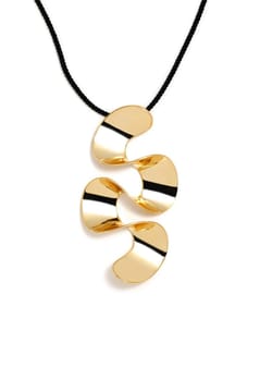 Pertegaz Rocio Gold Black Silk Cord Necklace