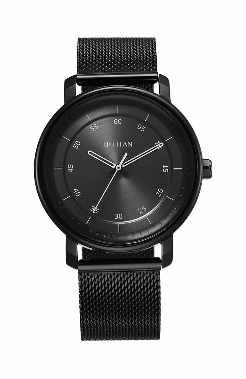 

Titan | Titan Workwear Quartz Analog Anthracite Dial Leather Strap Watch for Men