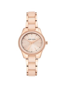 Anne Klein ساعة يد نسائية بسوار بلاستيكي بتقنية الكوارتز