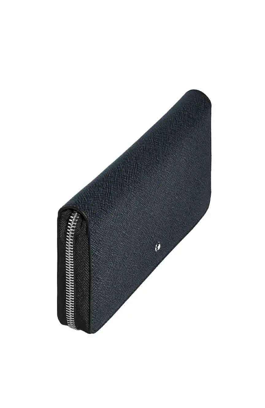 مون بلان محفظة سارتوريال بسحّاب بسعة 12 بطاقة ائتمان