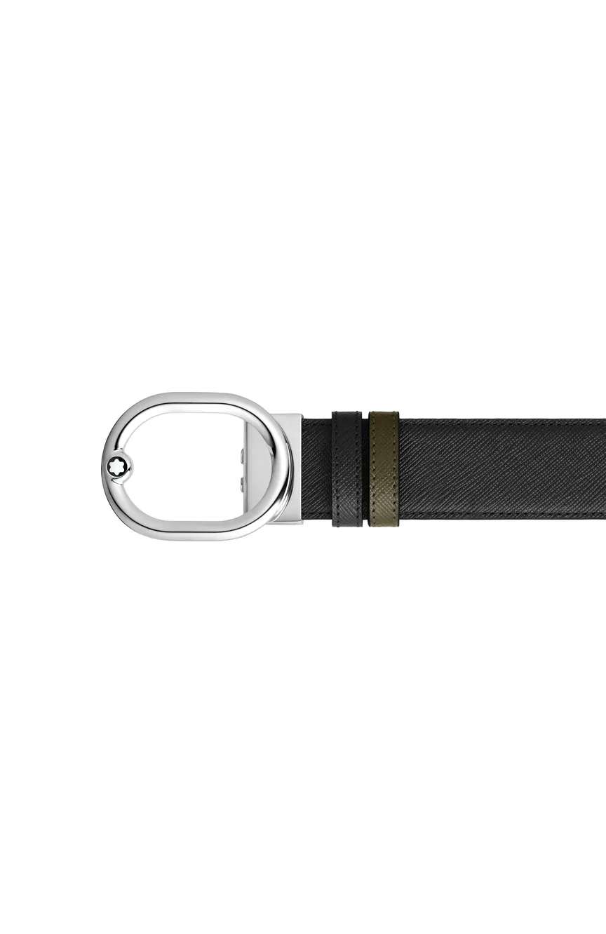 Montblanc LOvale 35 mm Reversible Belt in Sartorial Leather