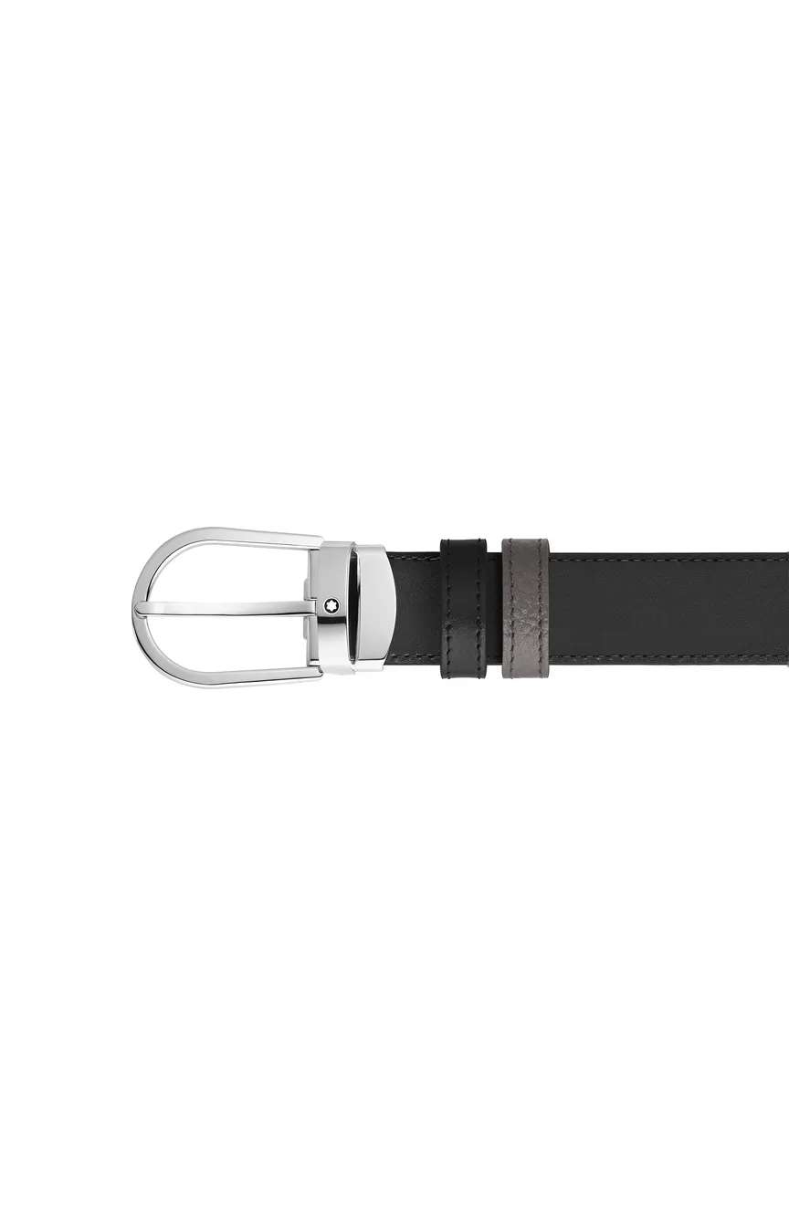 Montblanc Horseshoe 30 mm Reversible Belt in Grain Leather