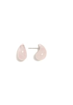Pertegaz Sterling Silver Rose Quartz Stud Earrings