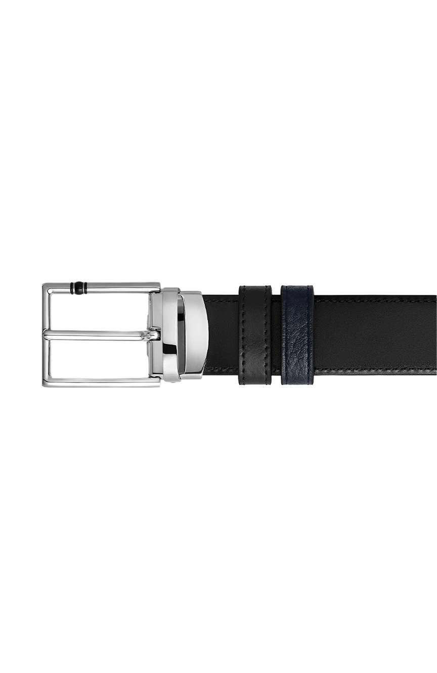 Montblanc 35 mm Reversible Belt in Grain Leather with Rectangular Meisterstuck Buckle