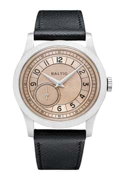 Baltic MR Roulette - Salmon - Stitched Saffiano Black