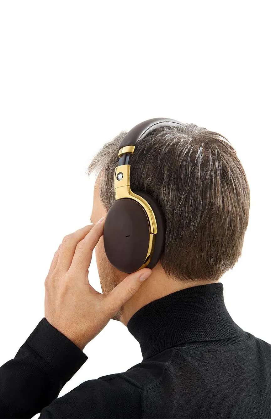 مون بلان سماعات الرأس MB 01 أوفر إير باللون البني