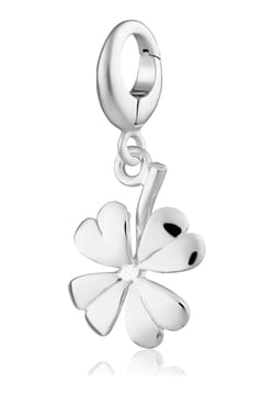 Lily Charmed Silver Four Leaf Clover Charm