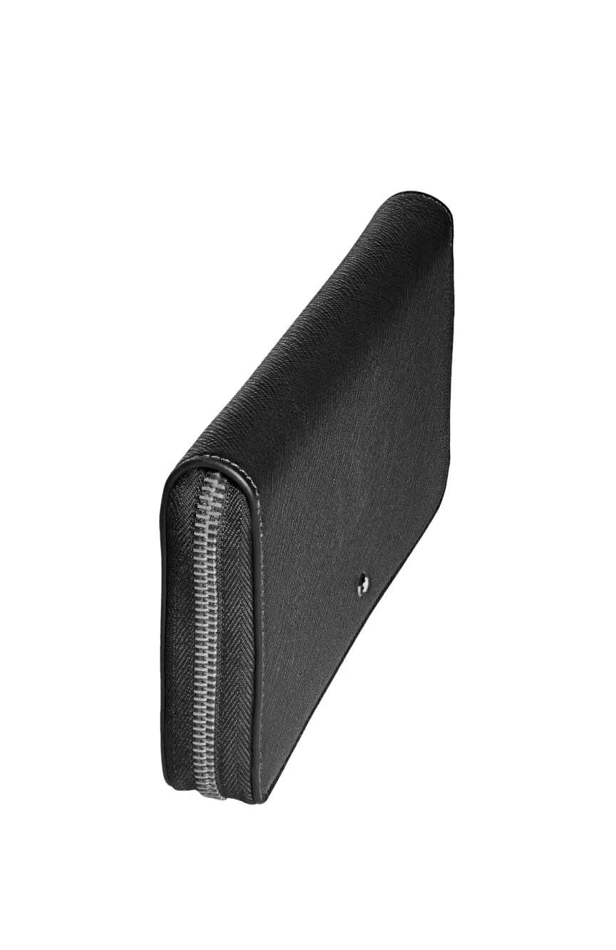 مون بلان محفظة سارتوريال بسحّاب بسعة 12 بطاقة ائتمان