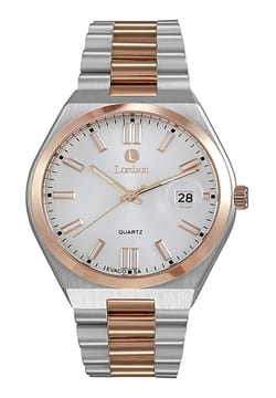 Lordson Gents Silver Rose Gold Stainless Steel watch