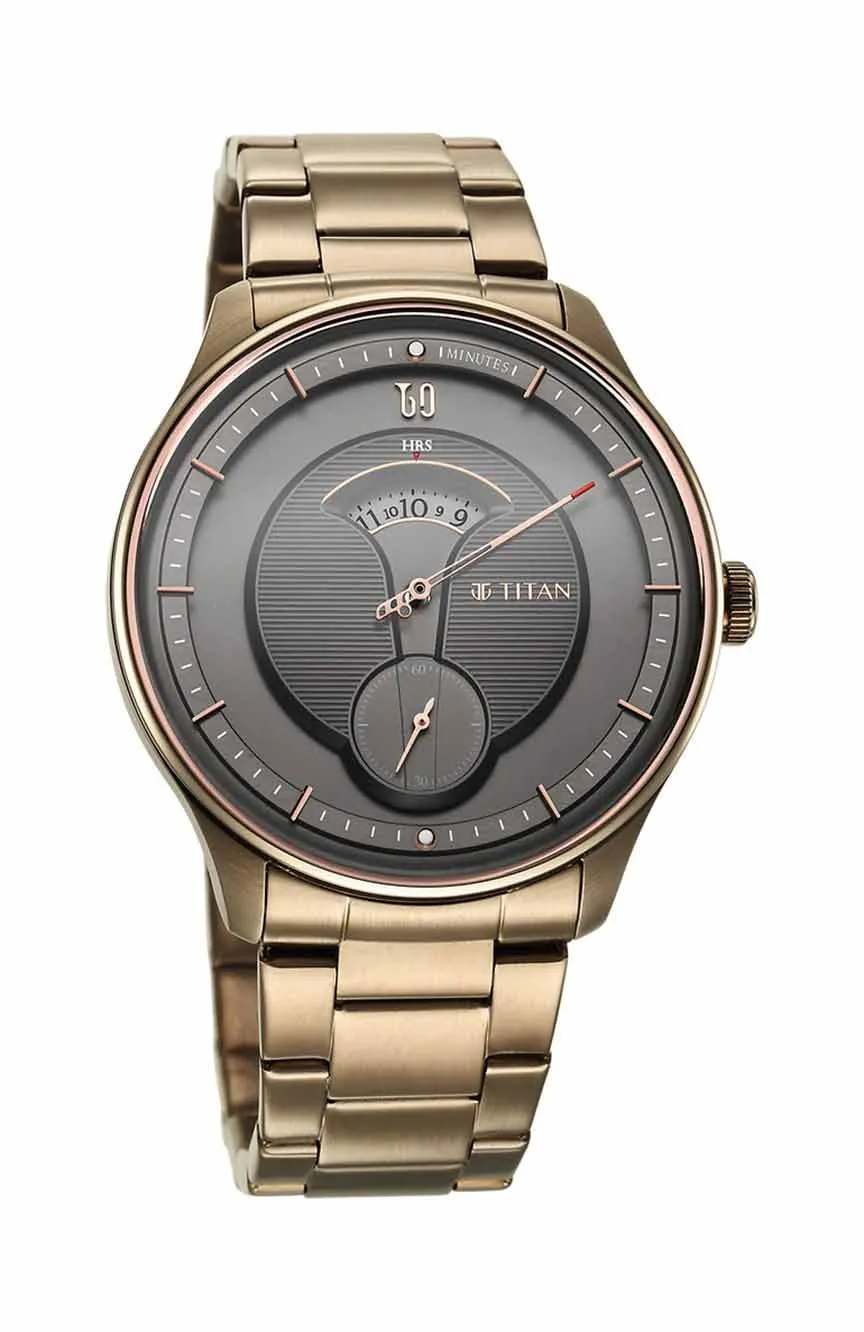 

Titan | Titan Quartet Brown Dial Analog Stainless Steel Strap watch for Men