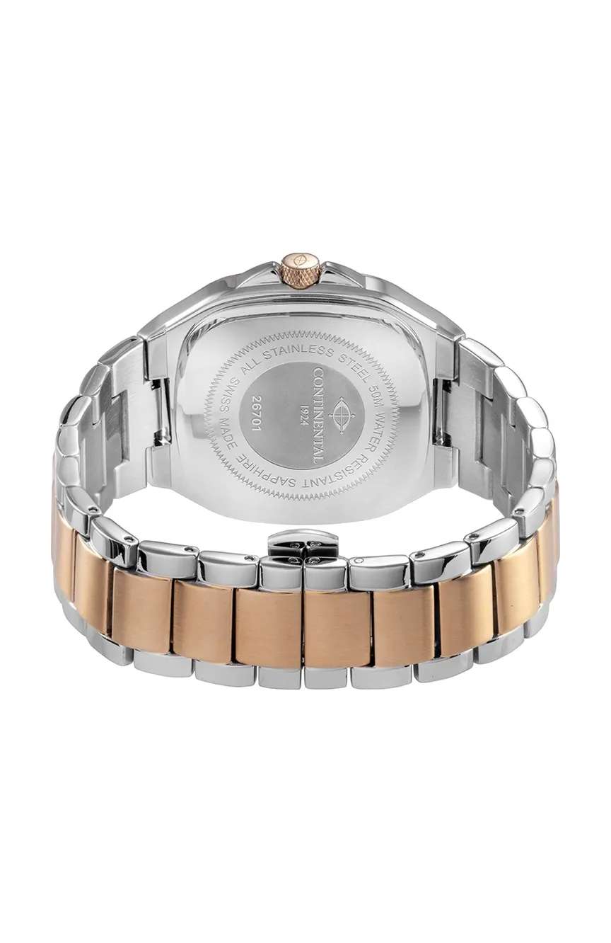Continental Gents Silver Rose Gold Stainless Steel watch
