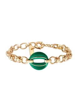 Satellite Masseria Link Chain Bracelet - Green