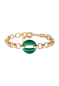 Satellite Masseria Link Chain Bracelet - Green