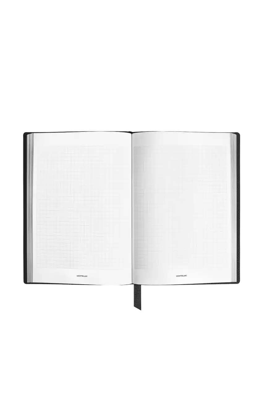 Montblanc Notebook Medium Saffiano Leather Black Squared Pages