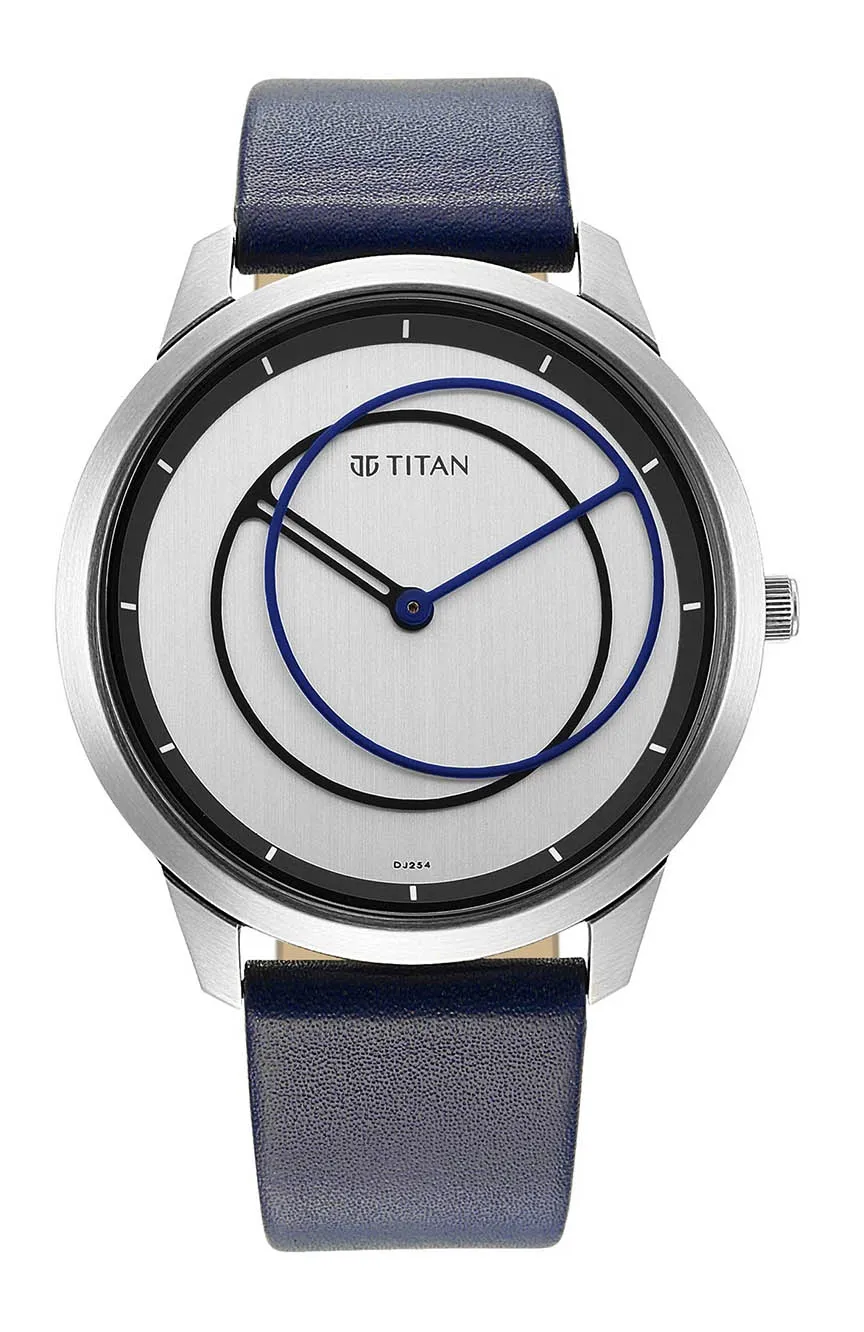 

Titan | Titan Quartz Analog Silver Dial Leather Strap Watch for Men