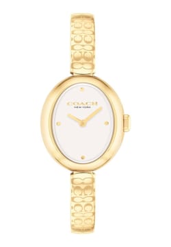 Coach ساعة كوتش سامي بميناء بيضاوي مقاس 22.5 مم وسوار ستانلس ستيل للنساء