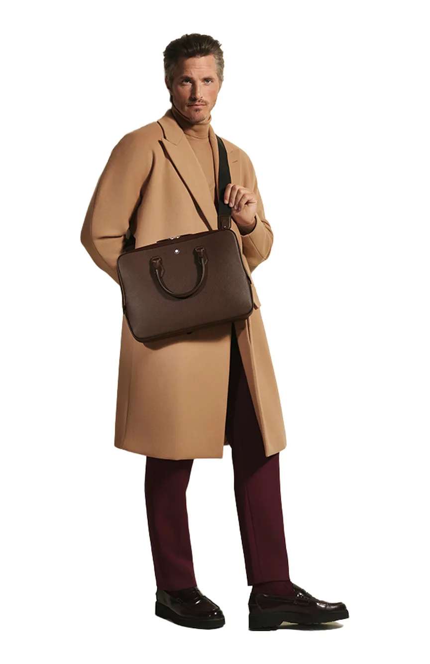Montblanc Thin Briefcase In Sartorial Leather