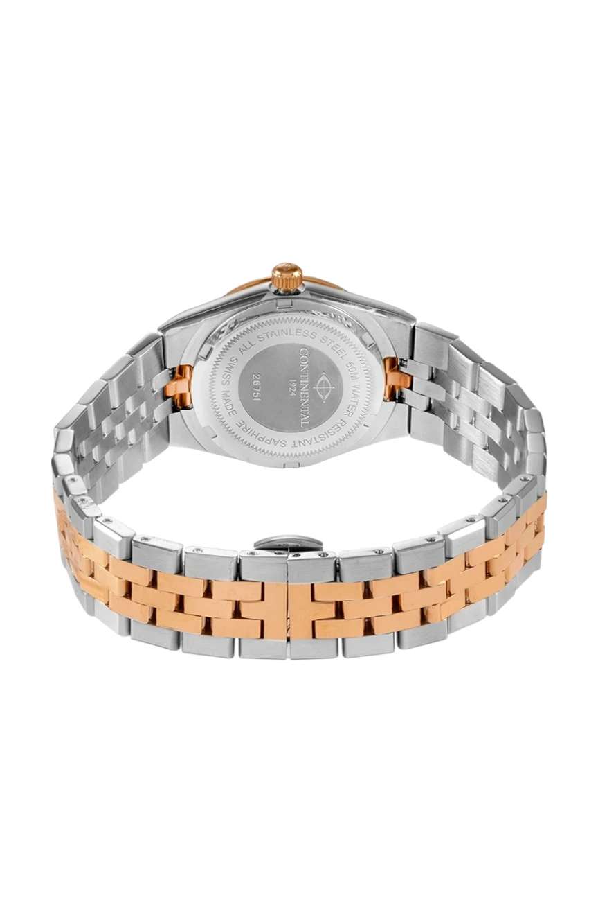 كونتيننتال Ladies Silver Rose Gold Stainless Steel watch