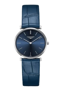 Longines Unisex's La Grande Classique De Quartz Blue Dial Watch.