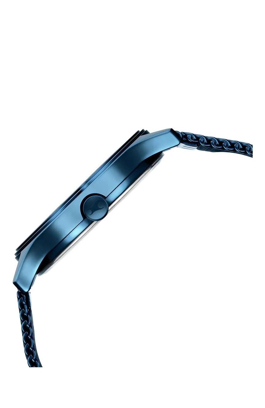 Titan Fastrack Style Up Quartz Analog with Day and Date Blue Dial Stainless Steel Strap Watch for Guys