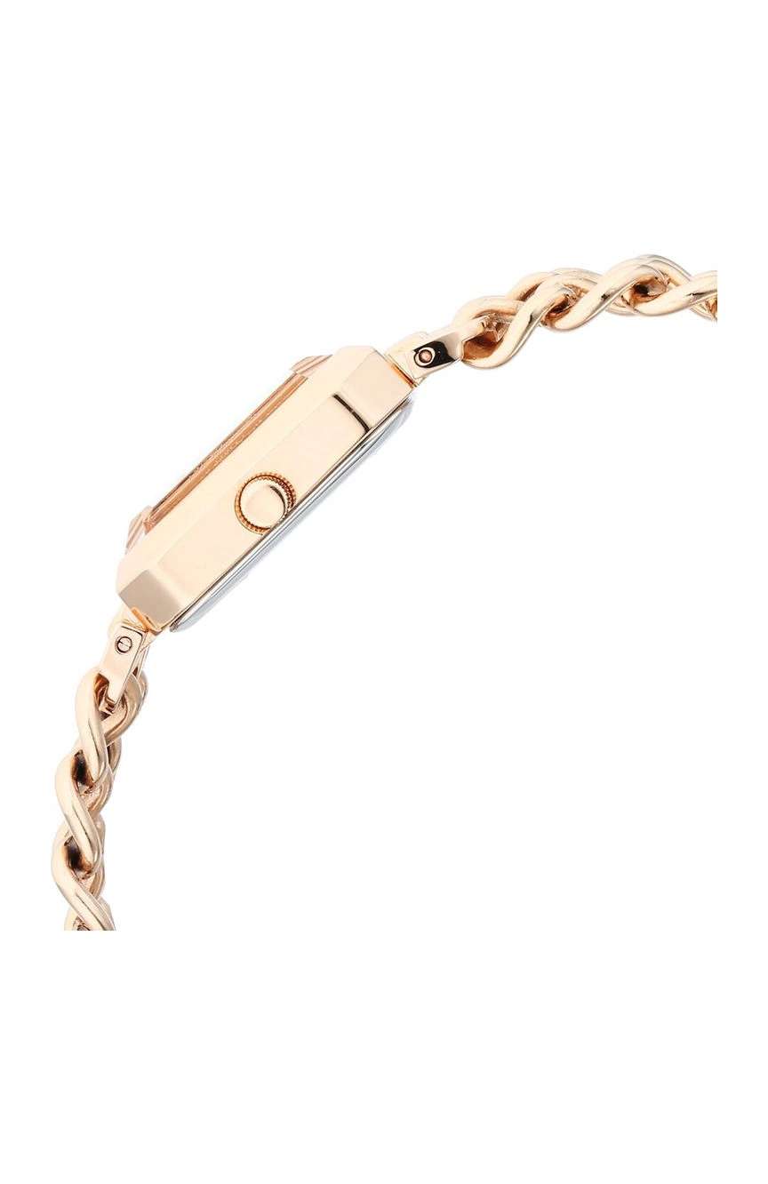 تيتان ساعة تيتان راجا شوستوبر كوارتز بميناء ذهبي وردي وسوار معدني لون ذهبي وردي للنساء