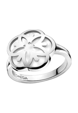 OMEGA Flower Ring 18k white gold mother-of-pearl