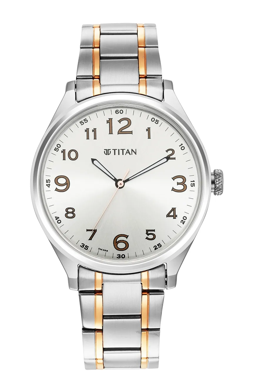 

Titan | Titan Quartz Analog Silver White Dial Stainless Steel Strap Watch for Men