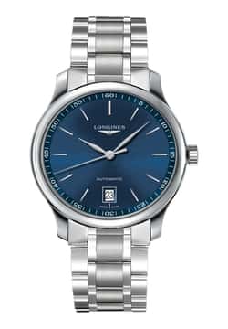 Longines ساعة يد رجالية من ماستر كوليكشن أوتوماتيكية بمينا أزرق