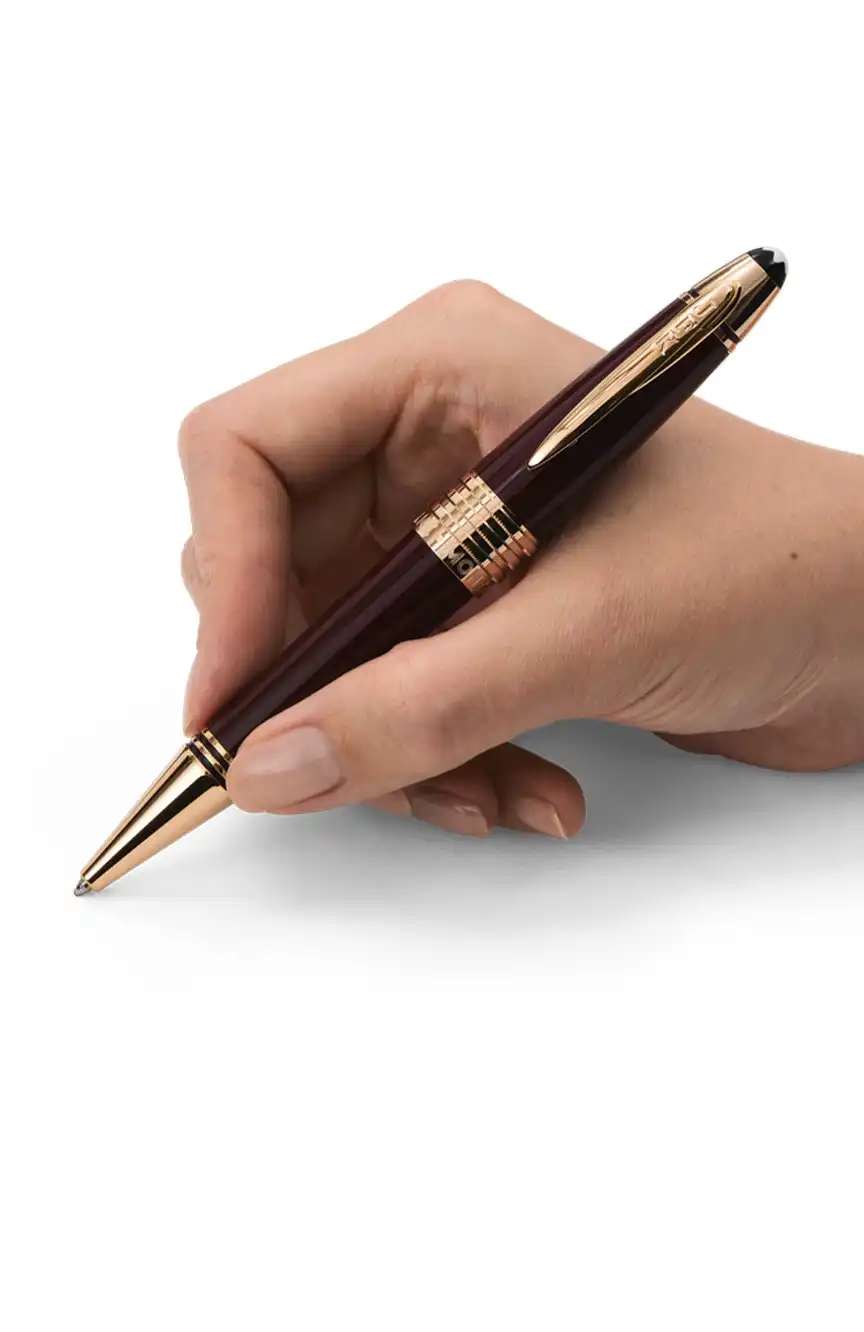 مون بلان قلم حبر جاف جريت كراكترز إصدار خاص بـ جون فيتزجيرالد كينيدي باللون العنابي