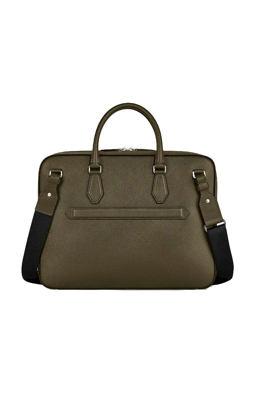 Montblanc Medium Briefcase With Pocket In Sartorial Leather