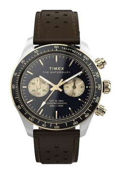 Timex Waterbury Heritage Chronograph 39mm Leather Strap Watch