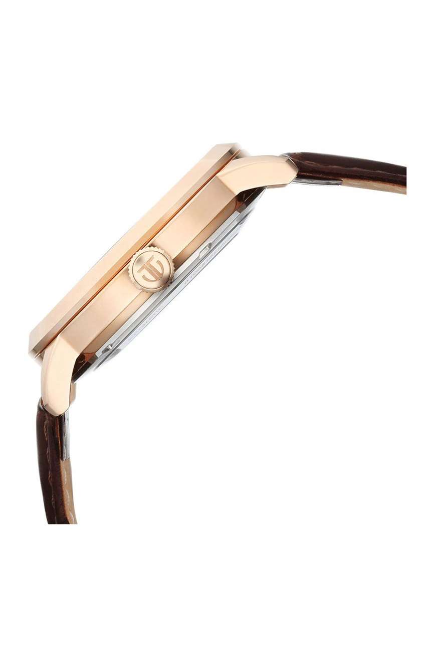 Titan Phoenix Skeletal Automatic Analog with Gun Dial Brown Leather Strap Watch for Men