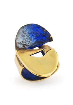Fili Plaza Bronze Ring Two Blue Efimera