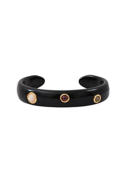 Satellite Masseria Small Gemstone Bangle - Black