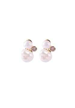 Madreperla Zirconia and pearl earrings