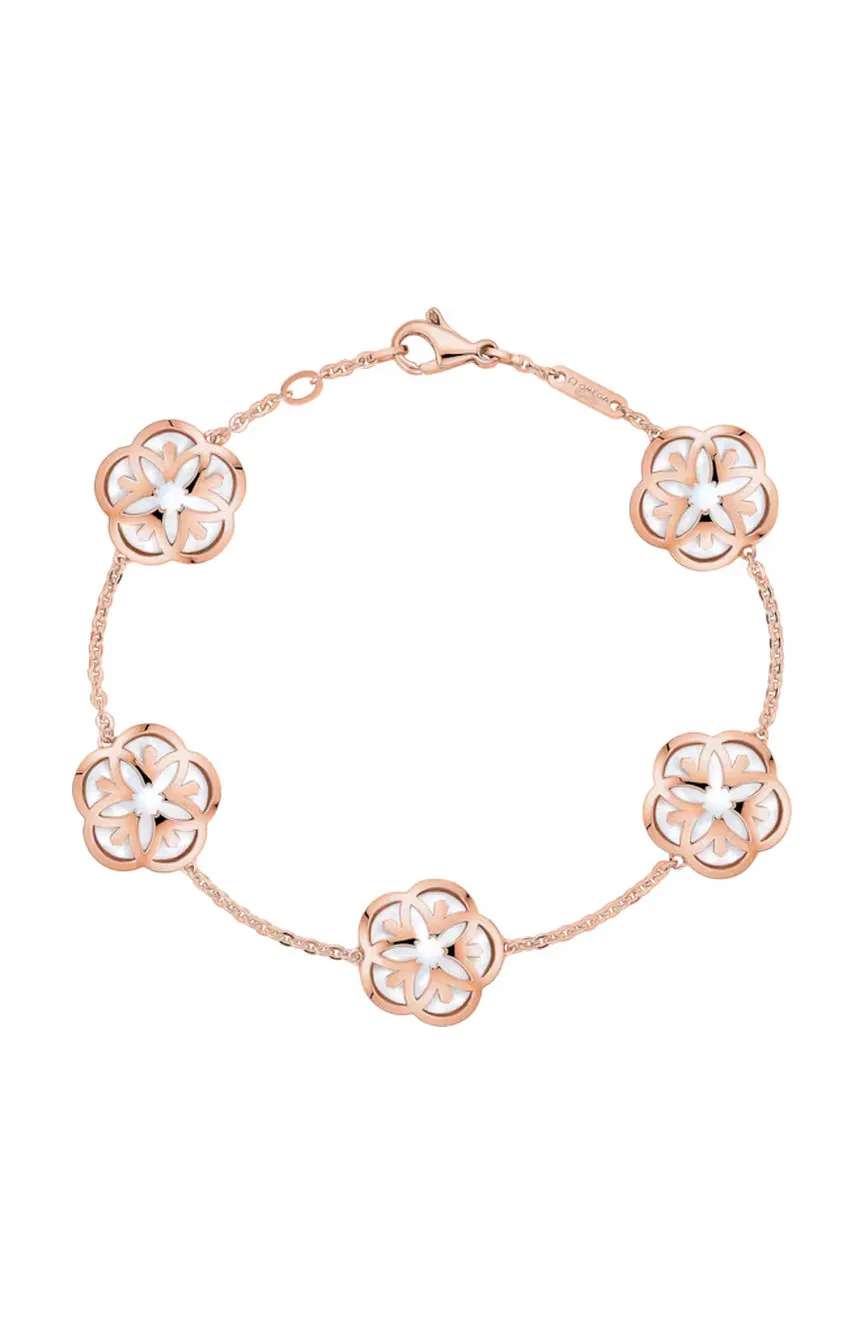 أوميغا Flower Bracelet 18k red gold mother-of-pearl