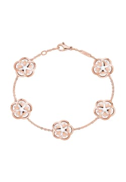 OMEGA Flower Bracelet 18k red gold mother-of-pearl