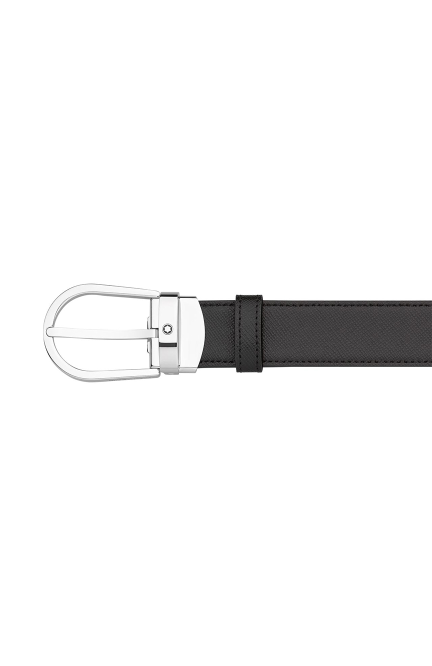 Montblanc Horseshoe Shiny Stainless Steel Pin Buckle Belts